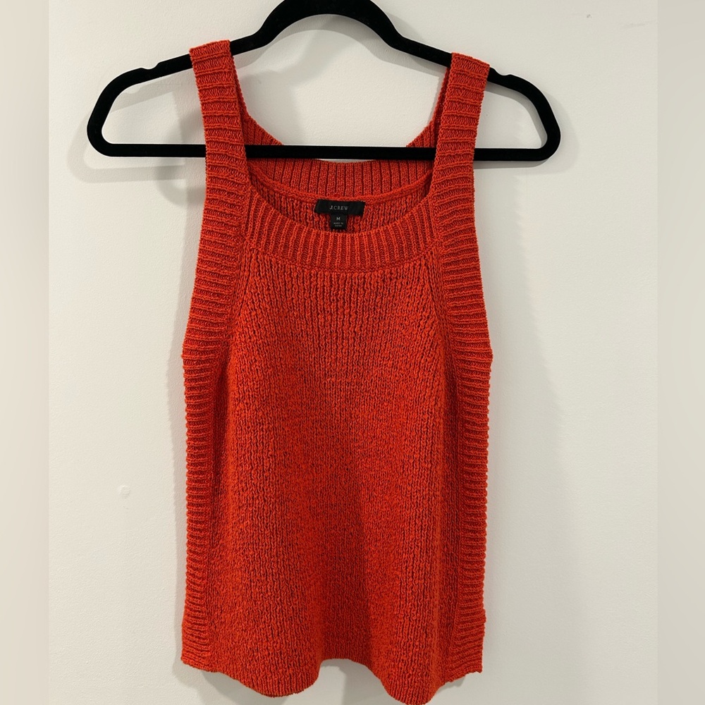 J Crew Women's Orange Sweater Professional Tank Top